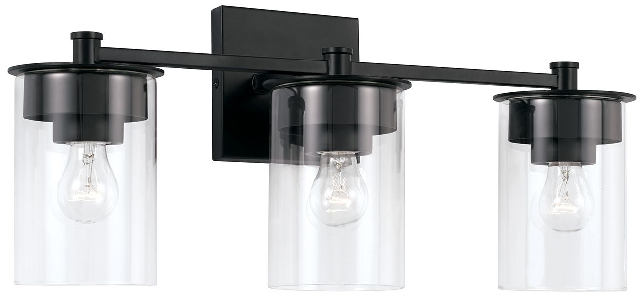 HomePlace Lighting Mason 3 Light Vanity 21.25" Matte Black