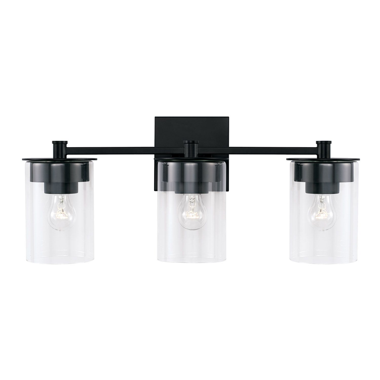 Image 4 HomePlace Lighting Mason 3 Light Vanity 21.25" Matte Black more views