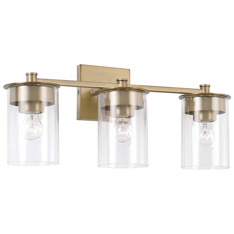 Image 2 HomePlace Lighting Mason 3 Light Vanity Aged Brass