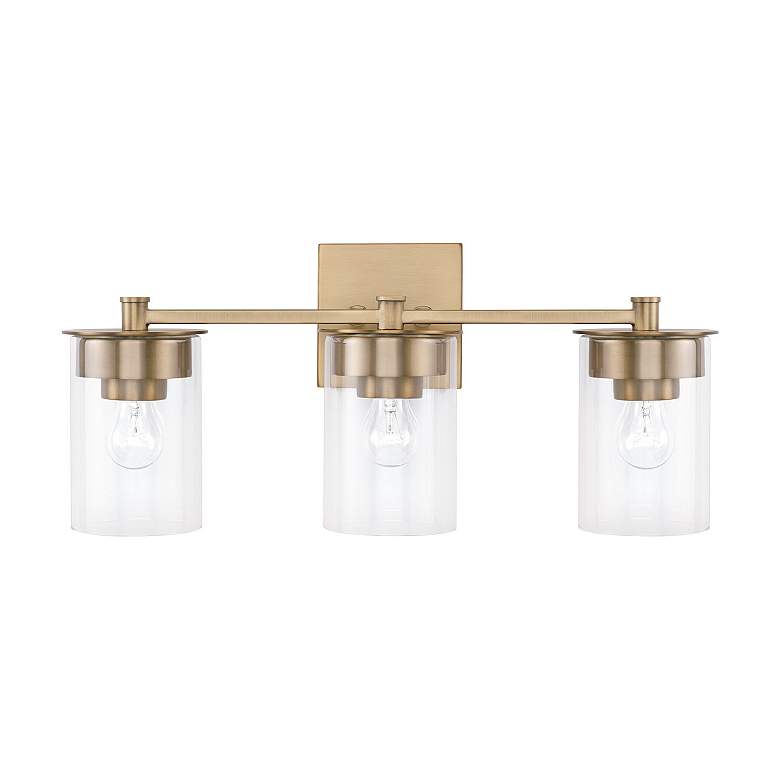 Image 4 HomePlace Lighting Mason 3 Light Vanity Aged Brass more views