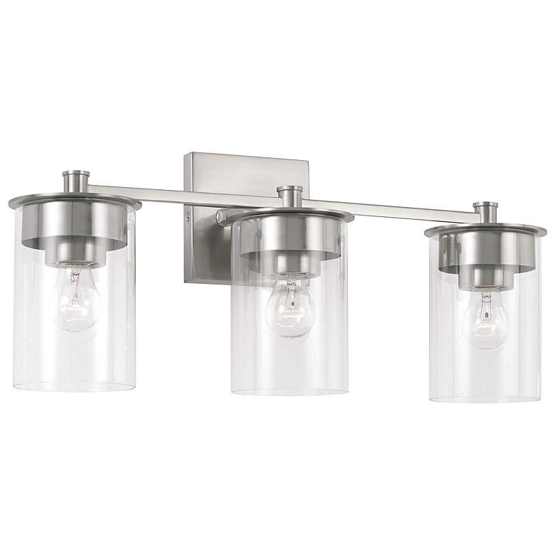 Image 2 HomePlace Lighting Mason 3 Light Vanity Brushed Nickel