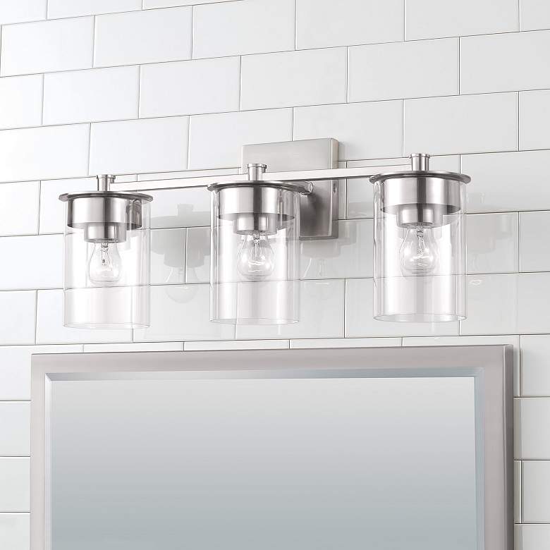 Image 1 HomePlace Lighting Mason 3 Light Vanity Brushed Nickel