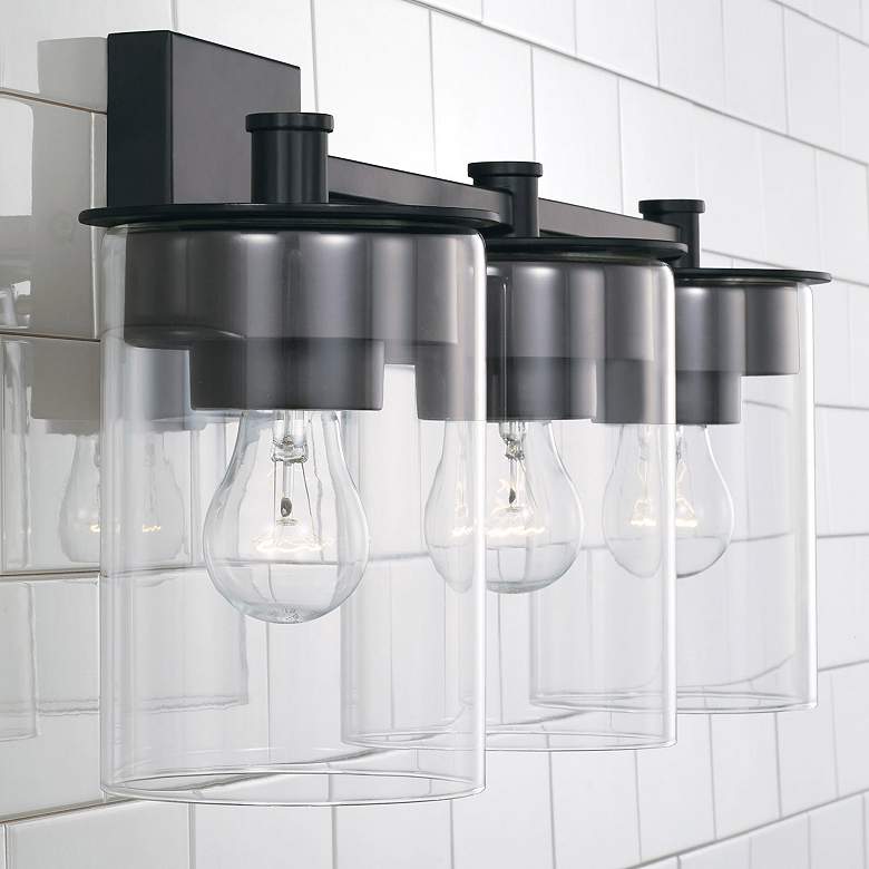 Image 3 HomePlace Lighting Mason 3 Light Vanity Matte Black more views