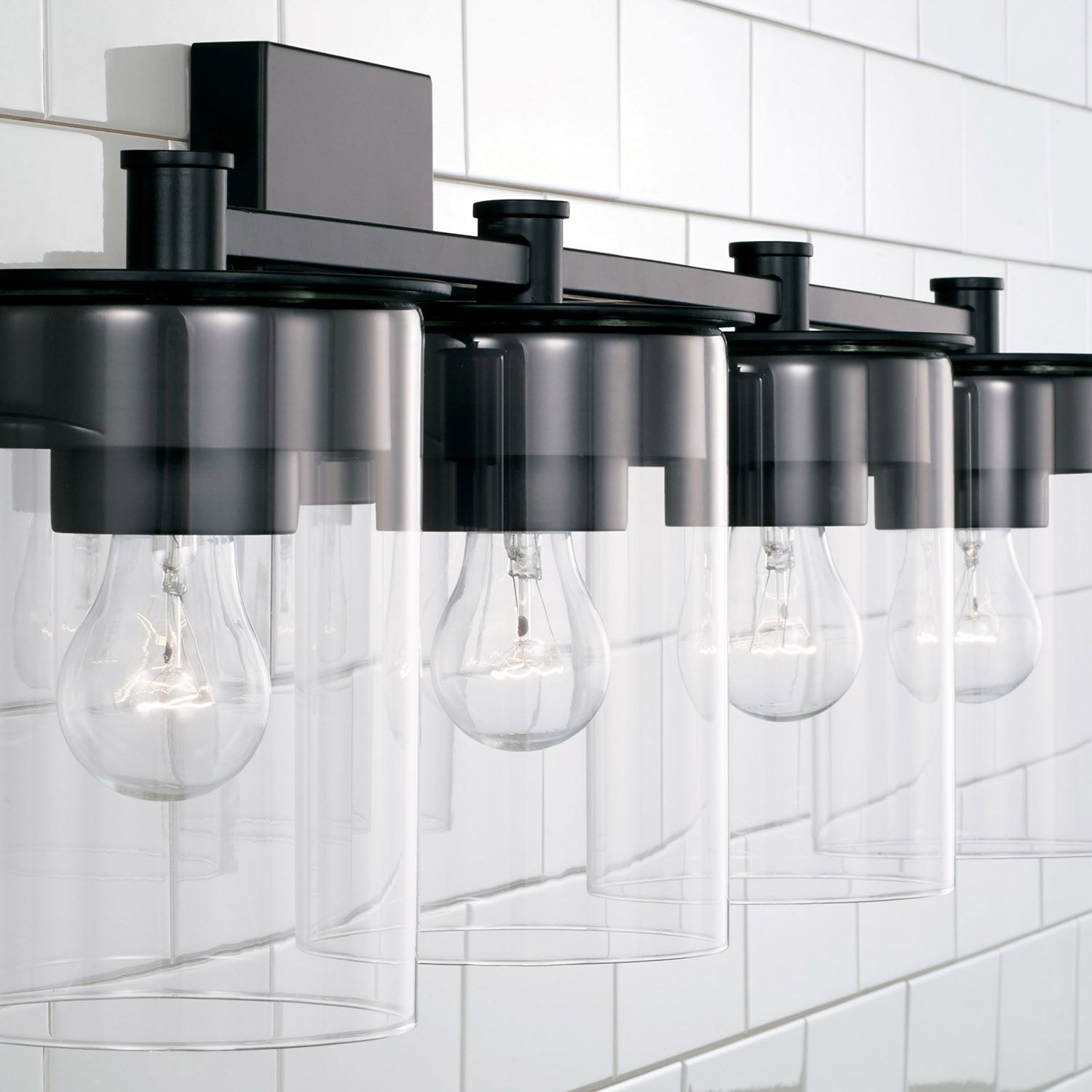 Image 3 HomePlace Lighting Mason 4 Light Vanity 29.5" Matte Black more views