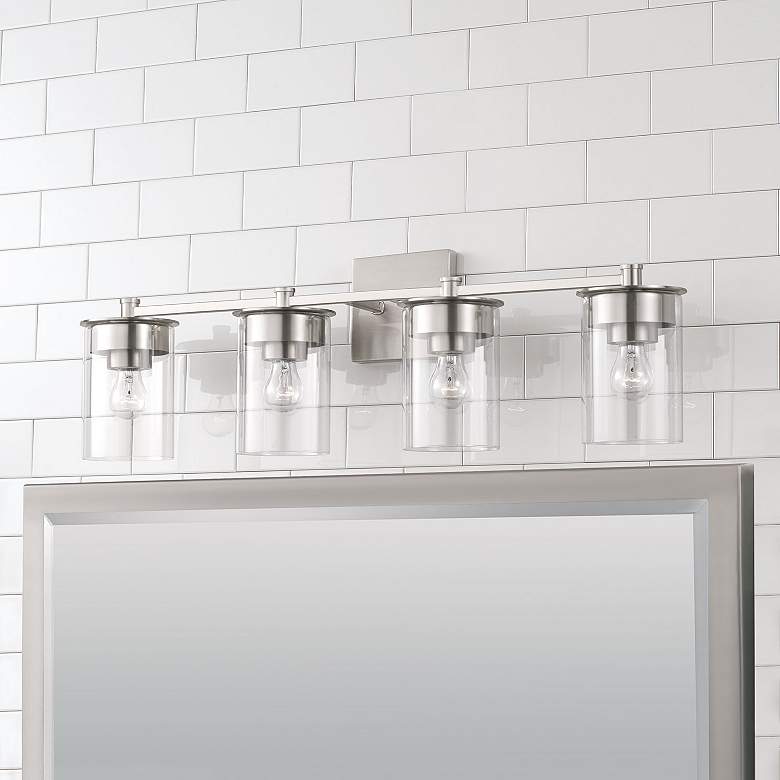 Image 1 HomePlace Lighting Mason 4 Light Vanity Brushed Nickel