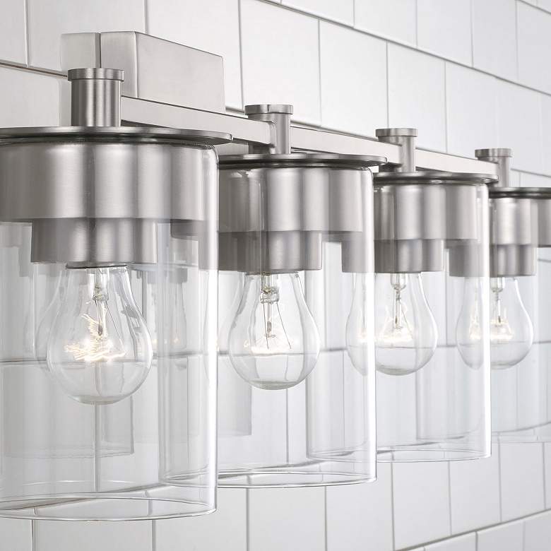 Image 3 HomePlace Lighting Mason 4 Light Vanity Brushed Nickel more views