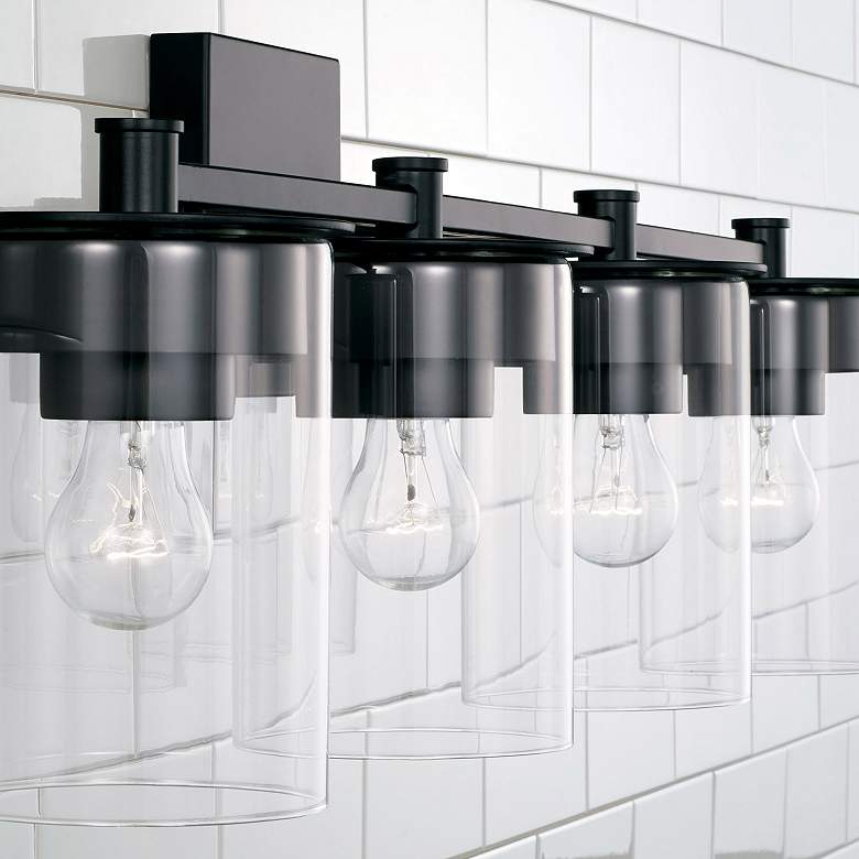 Image 3 HomePlace Lighting Mason 4 Light Vanity Matte Black more views