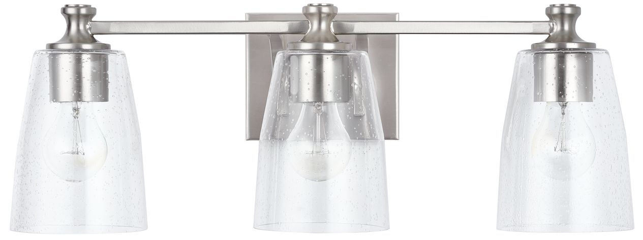 Image 2 HomePlace Lighting Myles 3 Light Vanity 23" Brushed Nickel