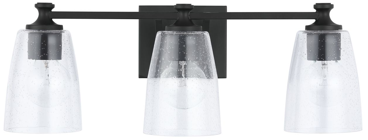 Image 2 HomePlace Lighting Myles 3 Light Vanity 23" Matte Black