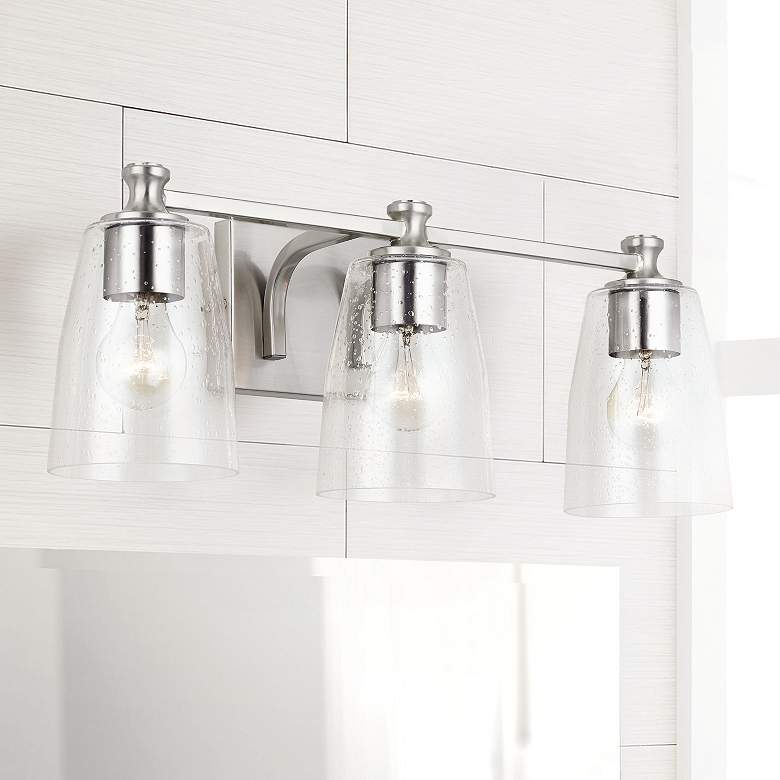 Image 1 HomePlace Lighting Myles 3 Light Vanity Brushed Nickel