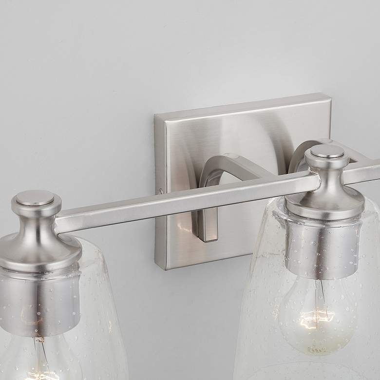 Image 3 HomePlace Lighting Myles 3 Light Vanity Brushed Nickel more views