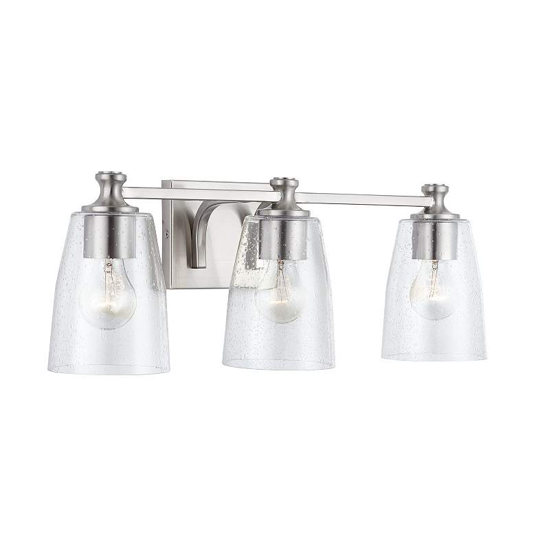 Image 4 HomePlace Lighting Myles 3 Light Vanity Brushed Nickel more views