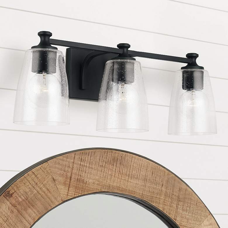 Image 1 HomePlace Lighting Myles 3 Light Vanity Matte Black