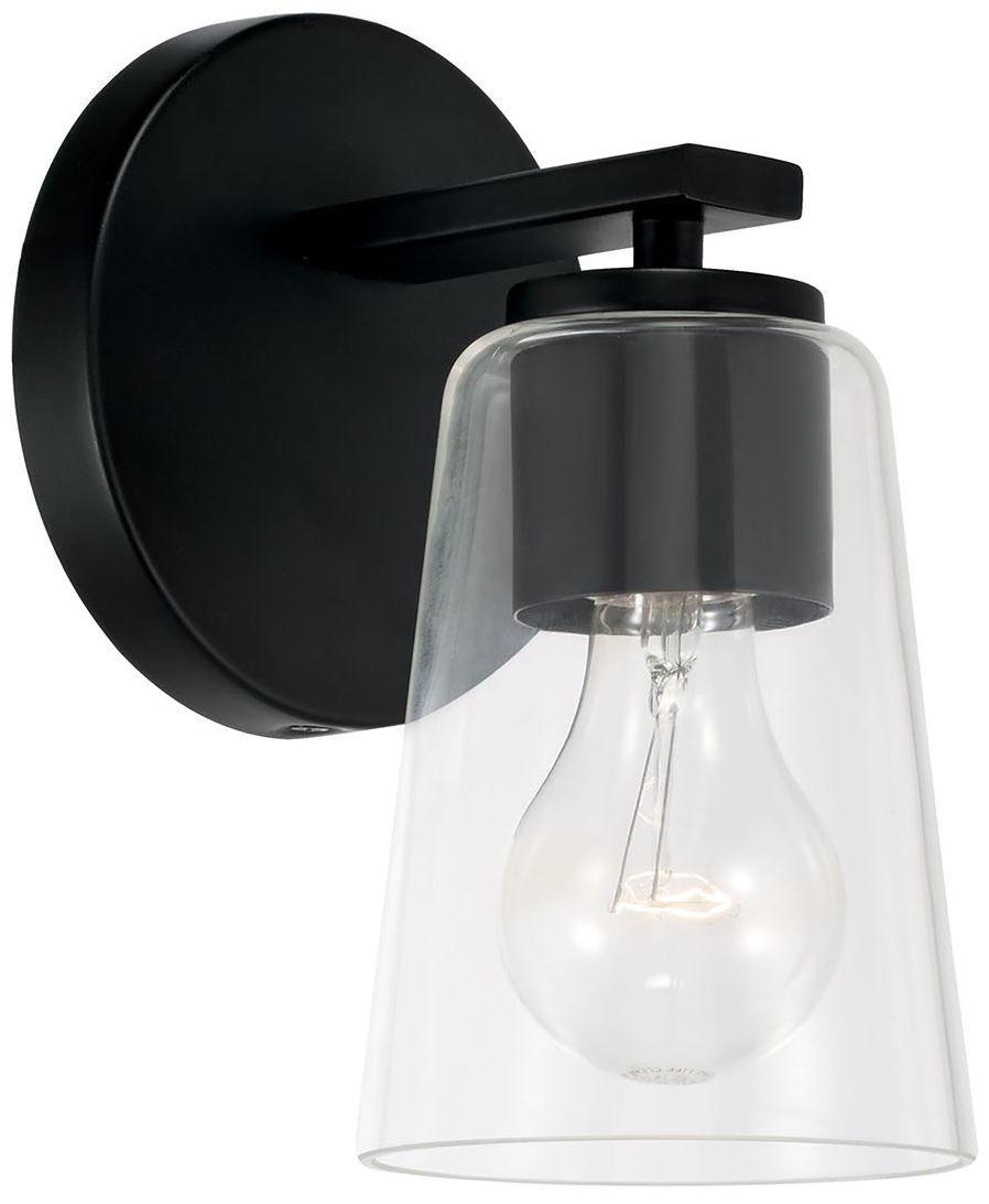 HomePlace Lighting Portman 1 Light Sconce 5" Matte Black