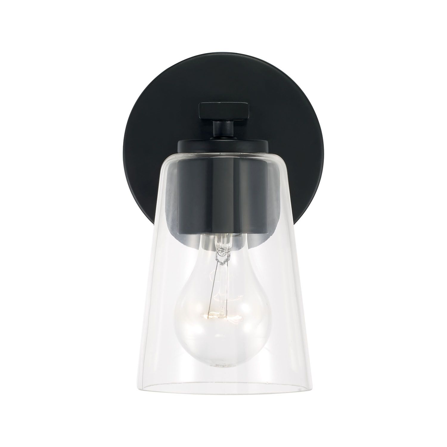Image 5 HomePlace Lighting Portman 1 Light Sconce 5" Matte Black more views