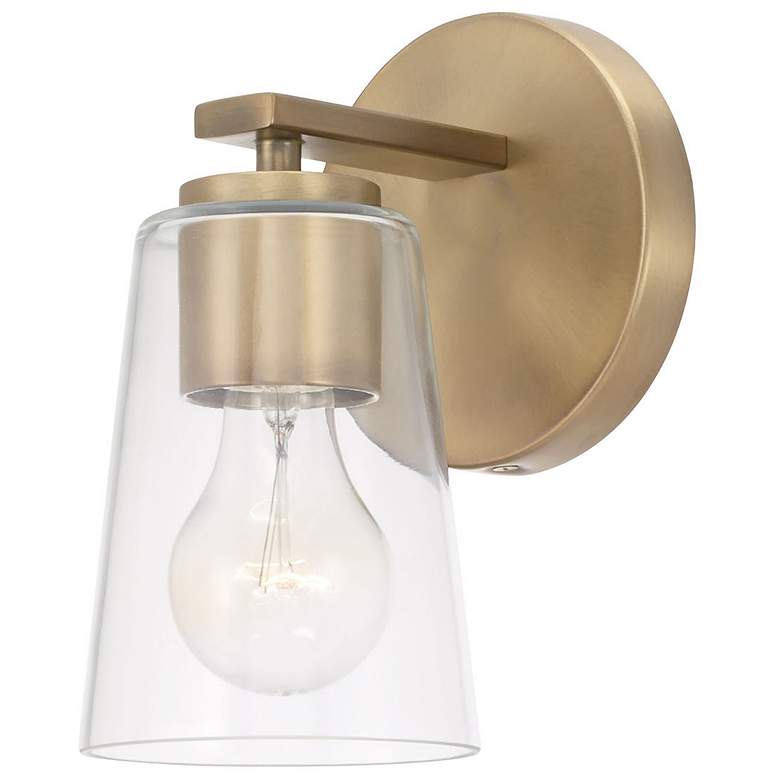 Image 2 HomePlace Lighting Portman 1 Light Sconce Aged Brass