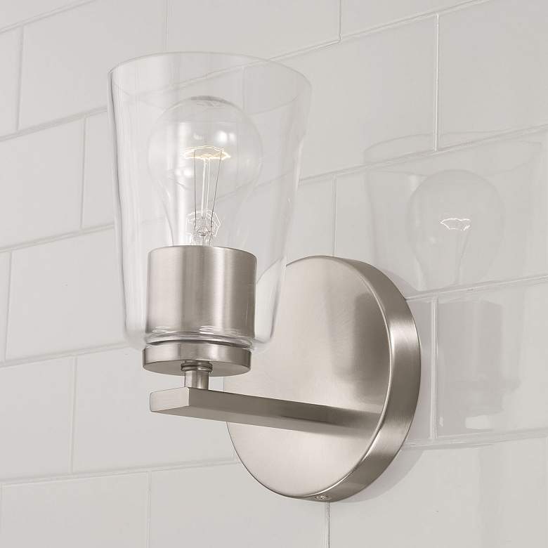 Image 1 HomePlace Lighting Portman 1 Light Sconce Brushed Nickel