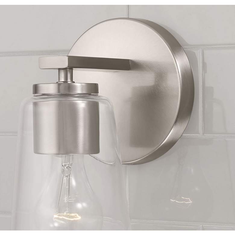 Image 3 HomePlace Lighting Portman 1 Light Sconce Brushed Nickel more views