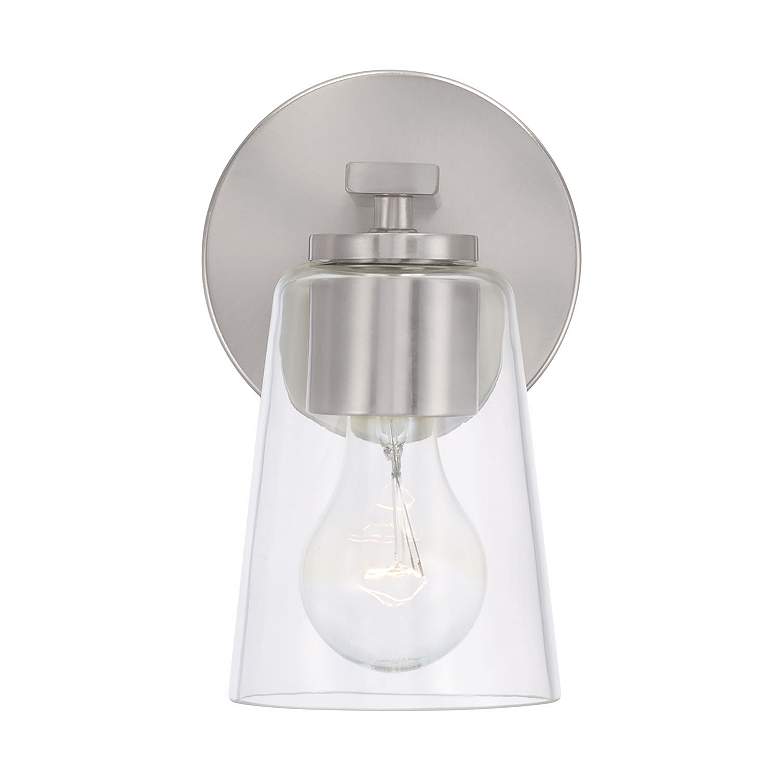 Image 5 HomePlace Lighting Portman 1 Light Sconce Brushed Nickel more views