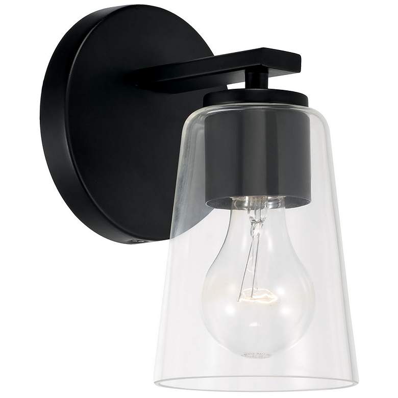 Image 2 HomePlace Lighting Portman 1 Light Sconce Matte Black