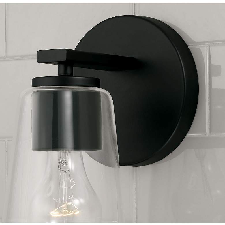 Image 3 HomePlace Lighting Portman 1 Light Sconce Matte Black more views