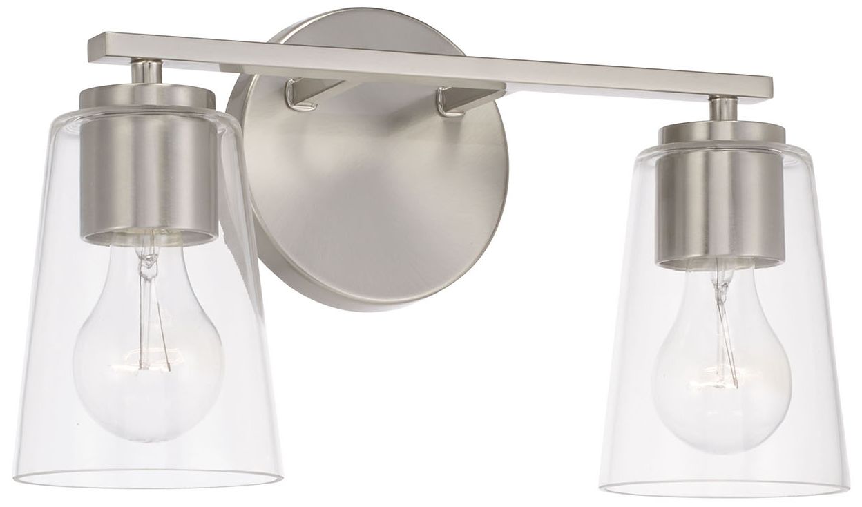 HomePlace Lighting Portman 2 Light Vanity 14.5" Brushed Nickel