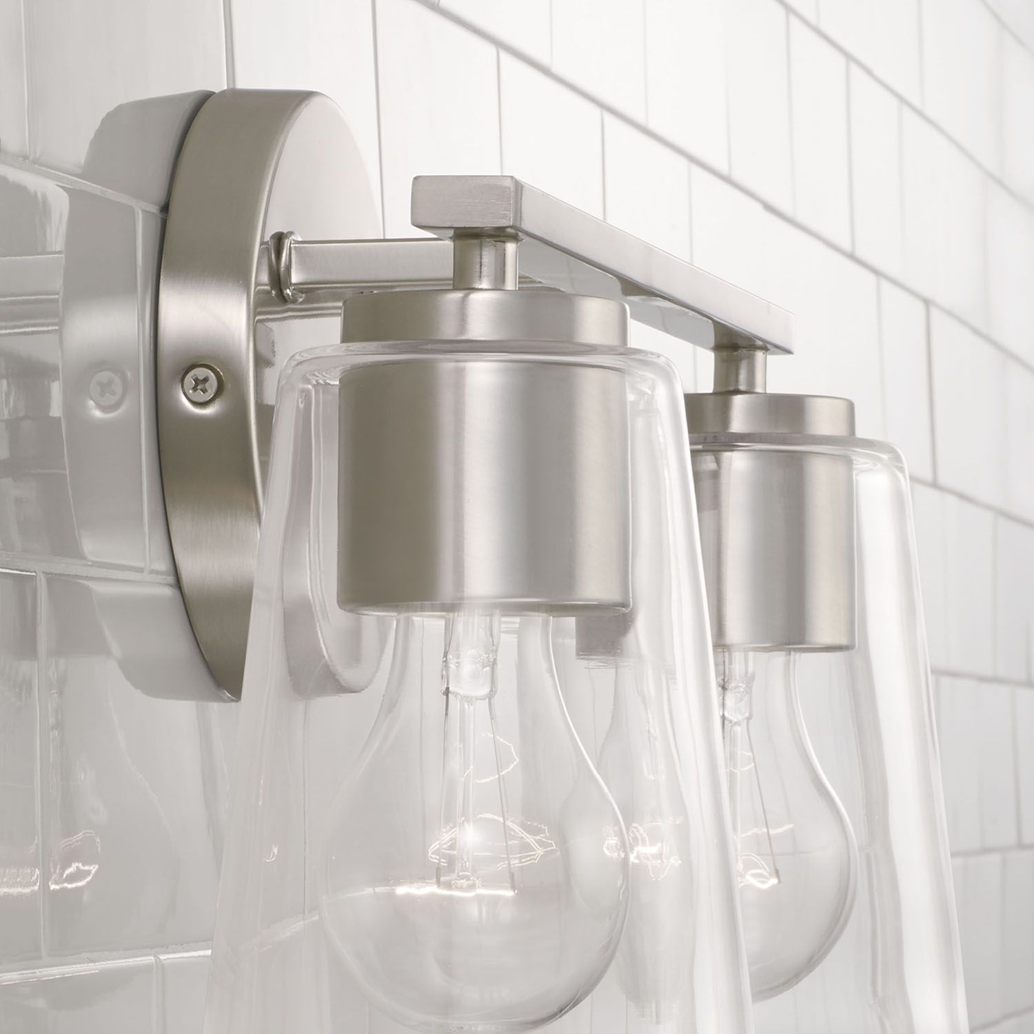 Image 3 HomePlace Lighting Portman 2 Light Vanity 14.5" Brushed Nickel more views