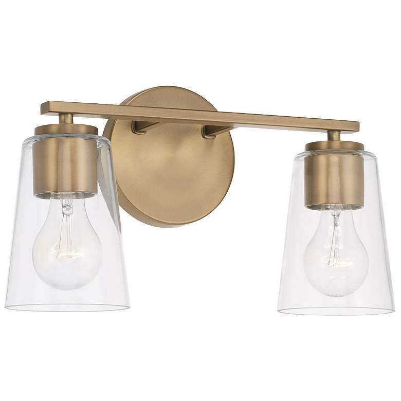 Image 1 HomePlace Lighting Portman 2 Light Vanity Aged Brass