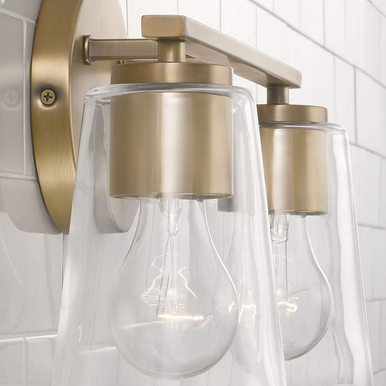 Image 3 HomePlace Lighting Portman 2 Light Vanity Aged Brass more views