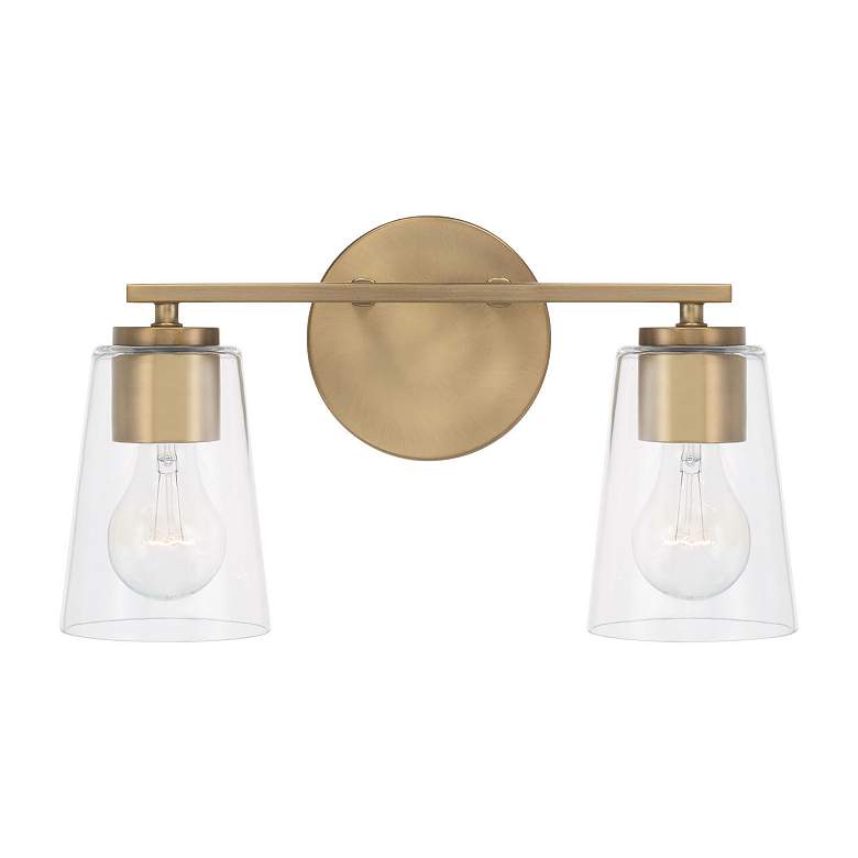 Image 5 HomePlace Lighting Portman 2 Light Vanity Aged Brass more views