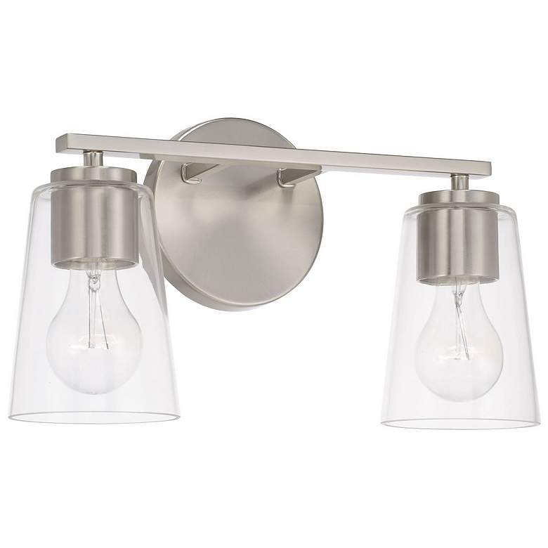 Image 1 HomePlace Lighting Portman 2 Light Vanity Brushed Nickel