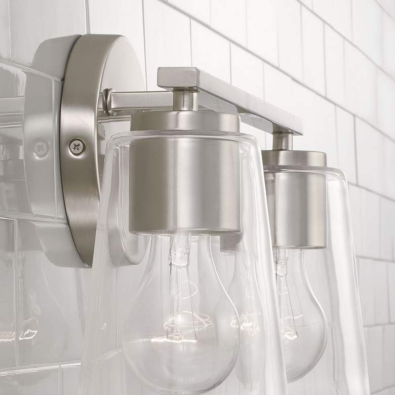 Image 3 HomePlace Lighting Portman 2 Light Vanity Brushed Nickel more views