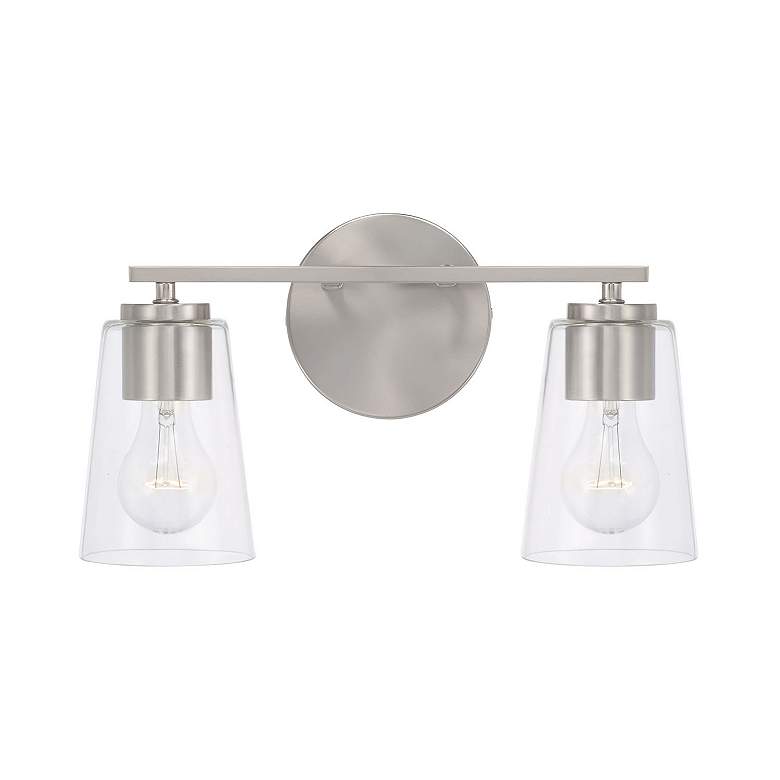 Image 5 HomePlace Lighting Portman 2 Light Vanity Brushed Nickel more views
