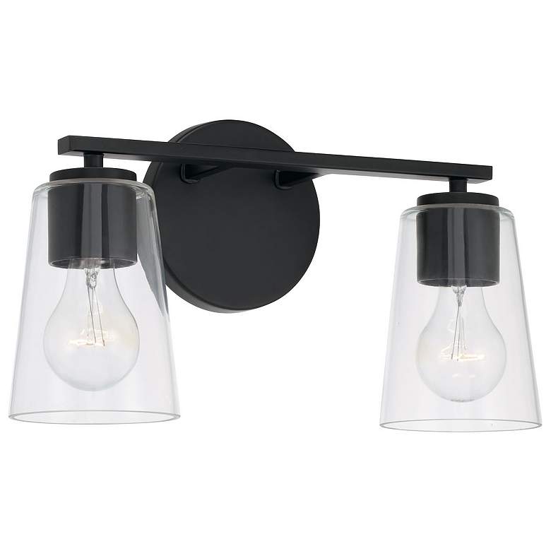 Image 1 HomePlace Lighting Portman 2 Light Vanity Matte Black