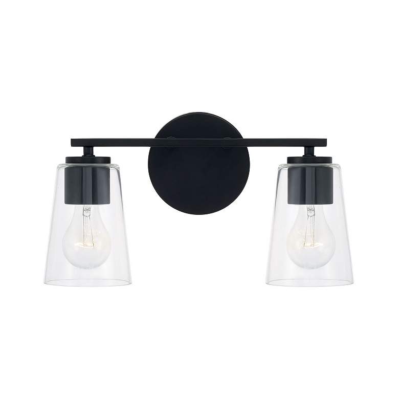 Image 5 HomePlace Lighting Portman 2 Light Vanity Matte Black more views