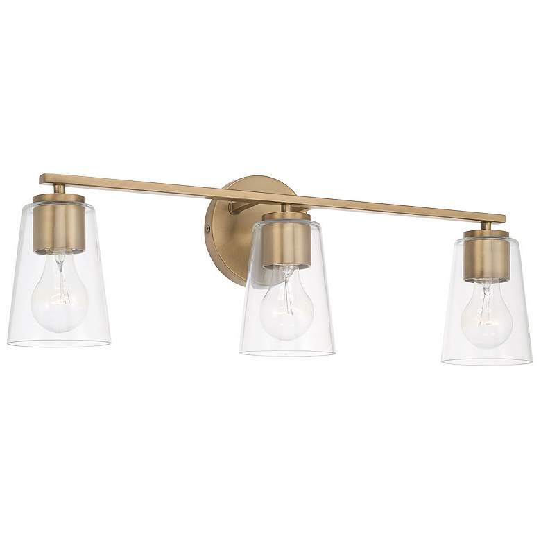 Image 2 HomePlace Lighting Portman 3 Light Vanity Aged Brass