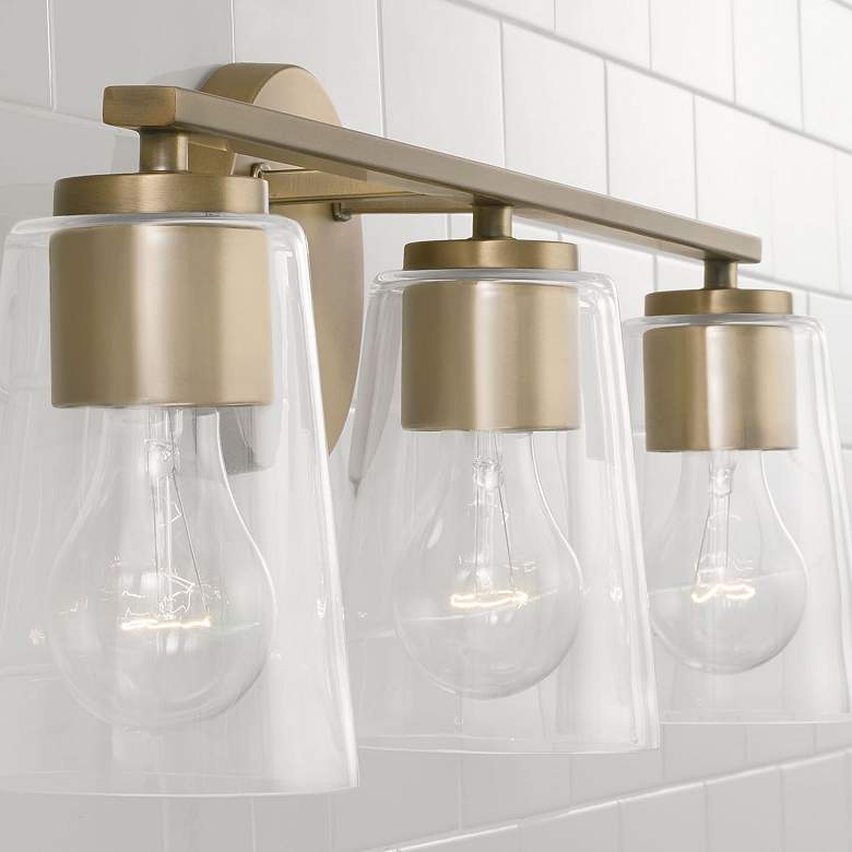 Image 3 HomePlace Lighting Portman 3 Light Vanity Aged Brass more views
