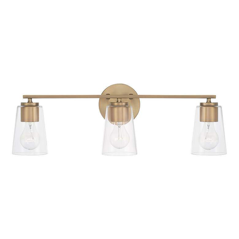 Image 5 HomePlace Lighting Portman 3 Light Vanity Aged Brass more views
