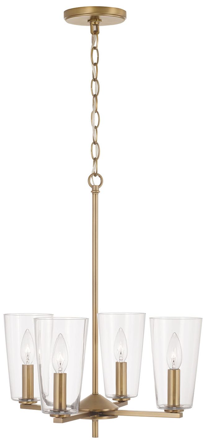 HomePlace Lighting Portman 4 Light Pendant 17.5" Aged Brass