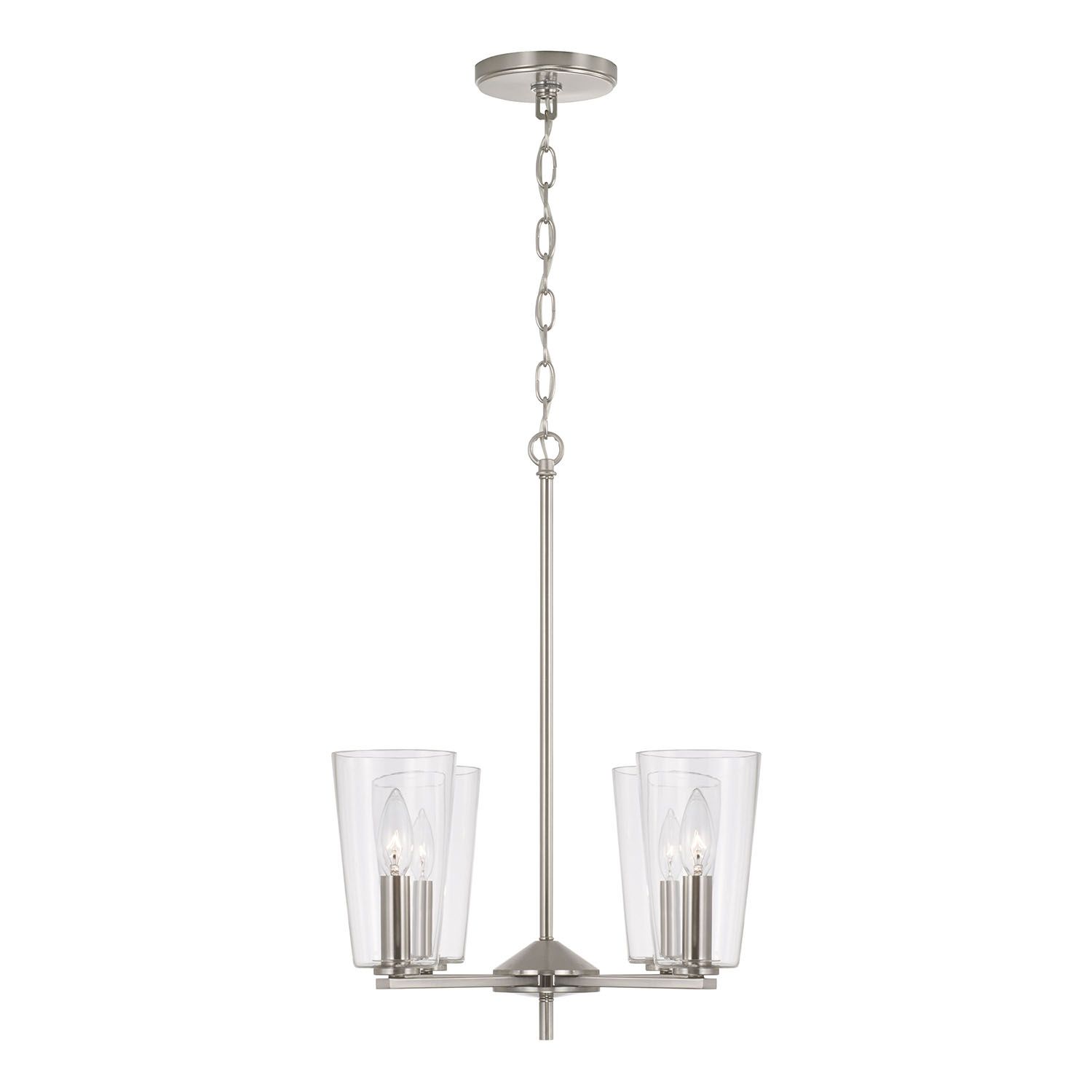 Image 5 HomePlace Lighting Portman 4 Light Pendant 17.5" Brushed Nickel more views