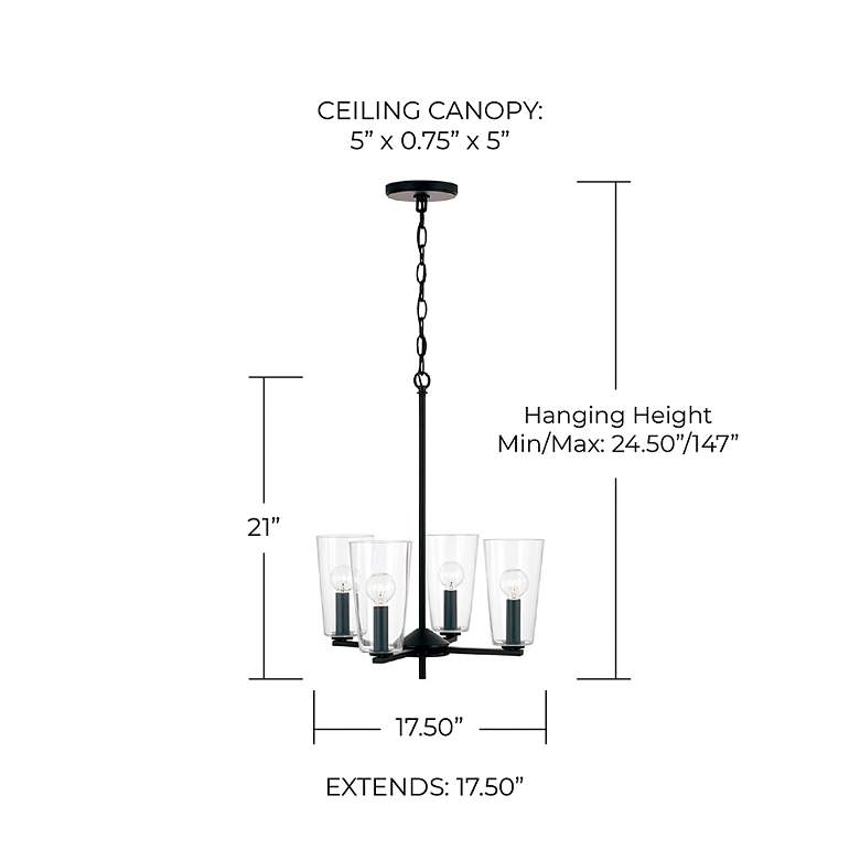 0315c HomePlace Lighting Portman 4 Light Pendant 17.5
