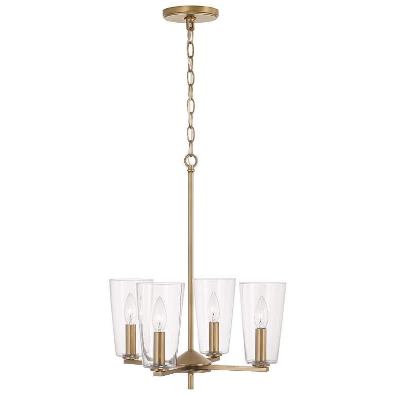 Image 2 HomePlace Lighting Portman 4 Light Pendant Aged Brass