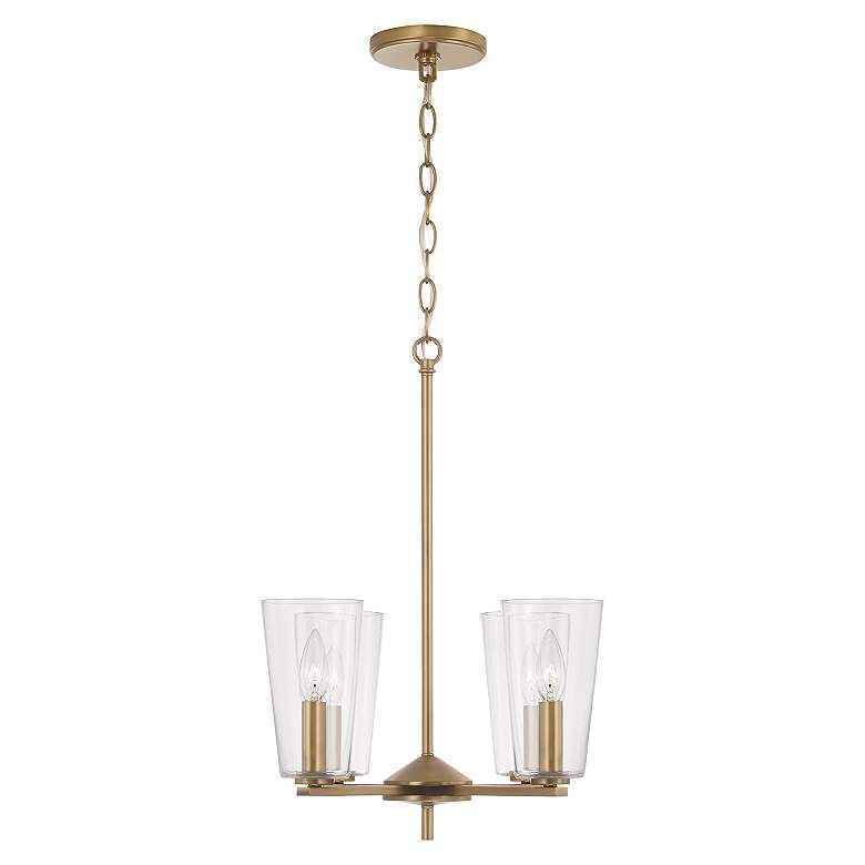Image 4 HomePlace Lighting Portman 4 Light Pendant Aged Brass more views