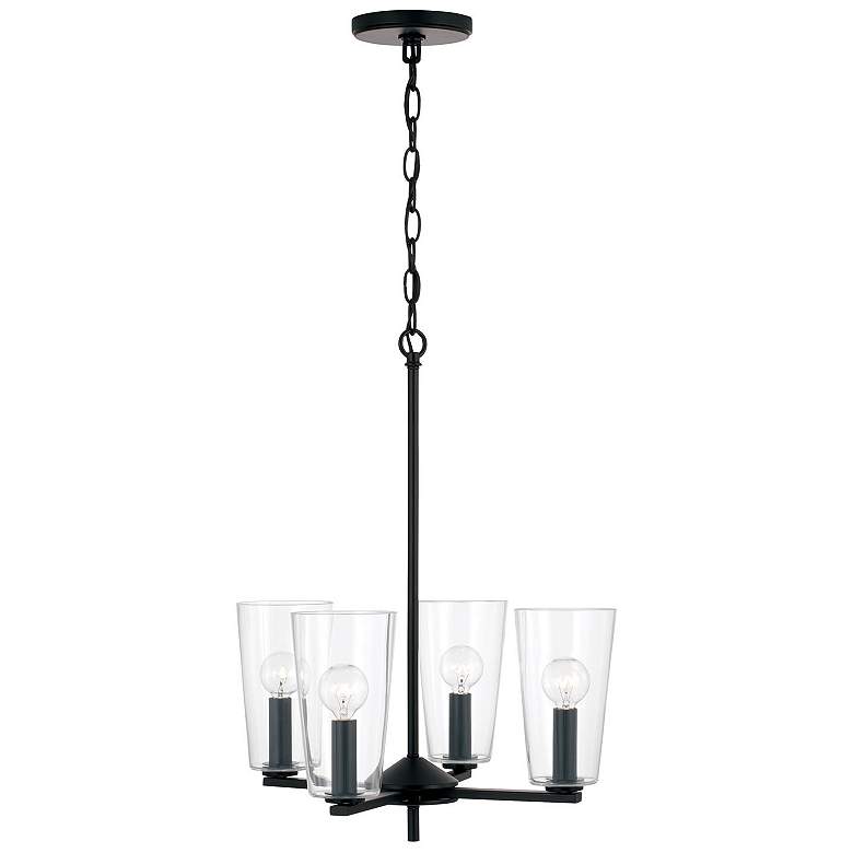 Image 1 HomePlace Lighting Portman 4 Light Pendant Matte Black