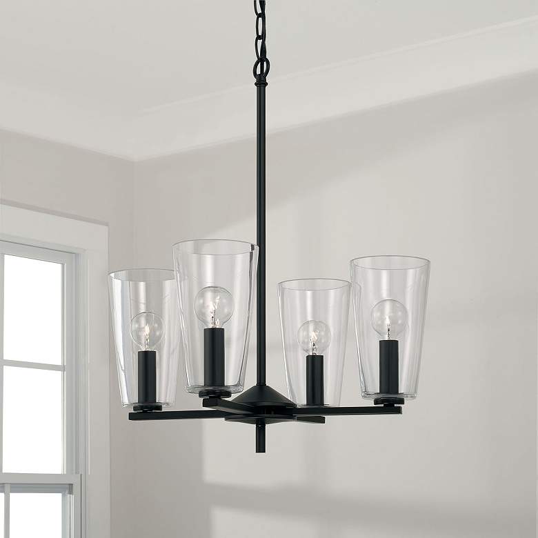 Image 1 HomePlace Lighting Portman 4 Light Pendant Matte Black