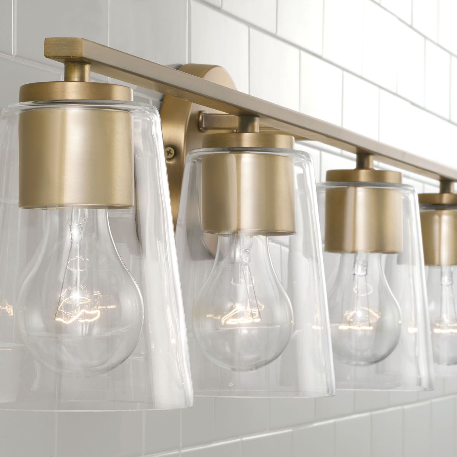 Image 3 HomePlace Lighting Portman 4 Light Vanity 35.25" Aged Brass more views