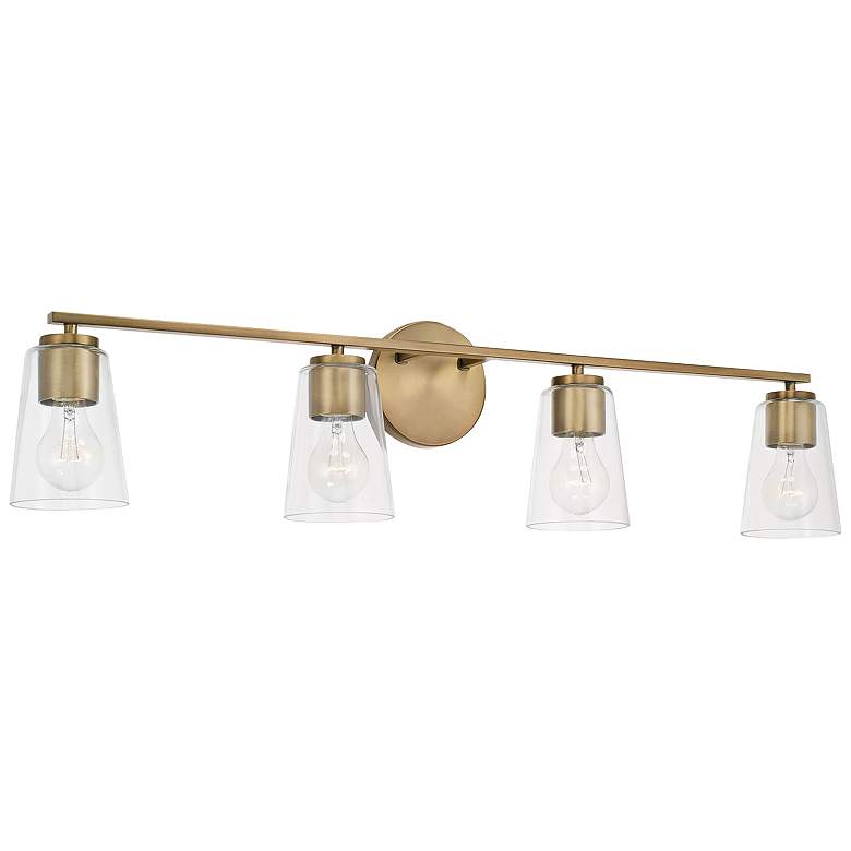 Image 2 HomePlace Lighting Portman 4 Light Vanity Aged Brass