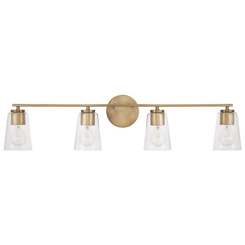 Image 5 HomePlace Lighting Portman 4 Light Vanity Aged Brass more views