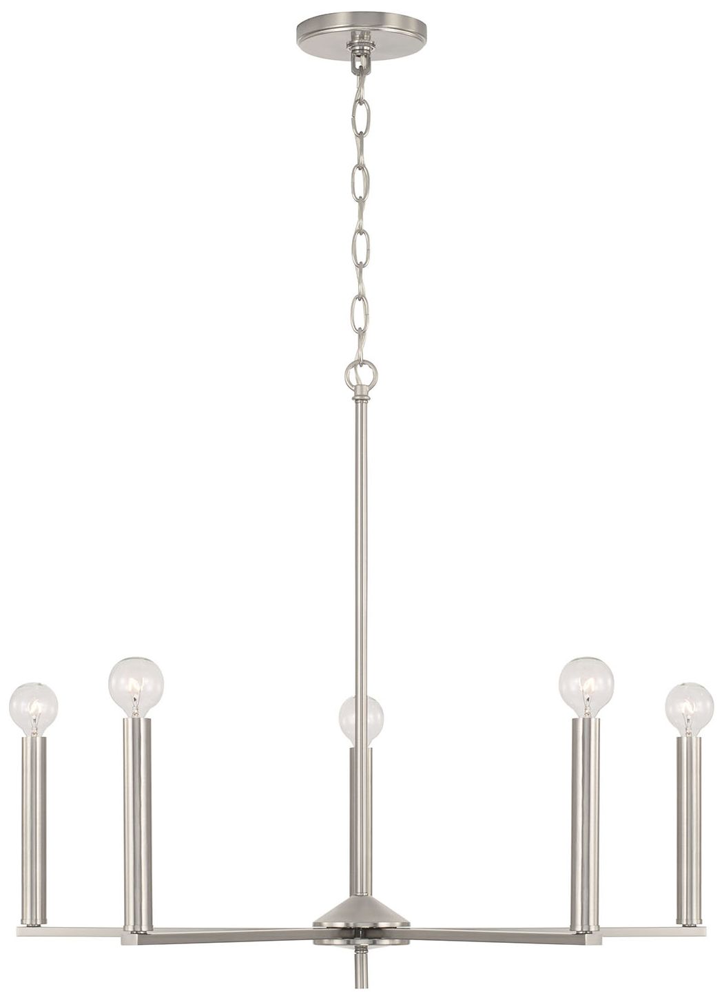 HomePlace Lighting Portman 5 Light Chandelier 27.75" Brushed Nickel