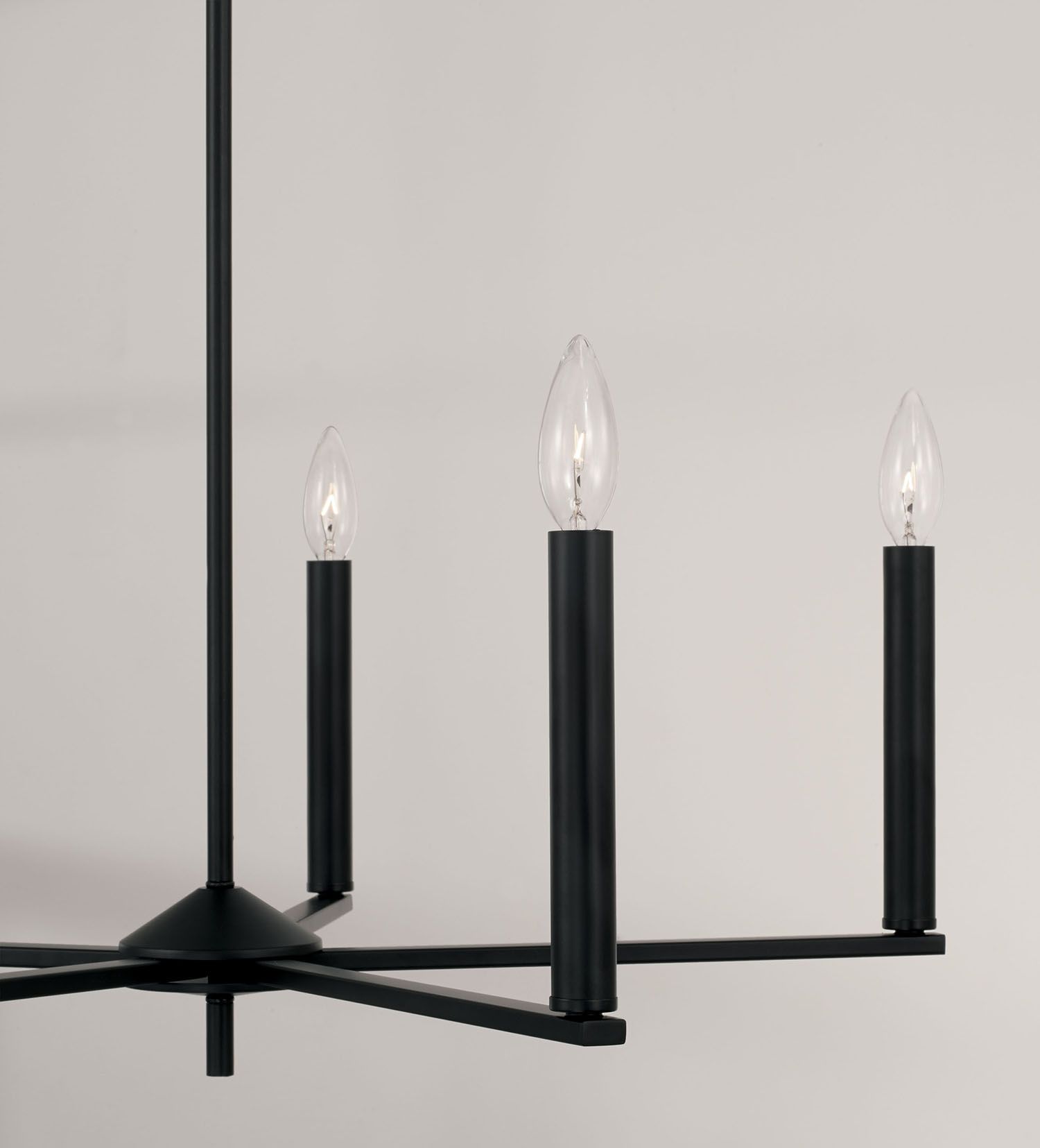 Image 3 HomePlace Lighting Portman 5 Light Chandelier 27.75" Matte Black more views